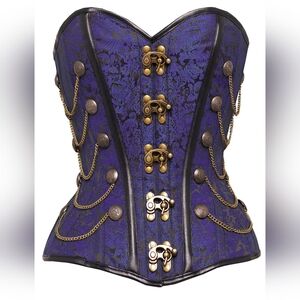 Corset Story Purple Steampunk Corset With Chains